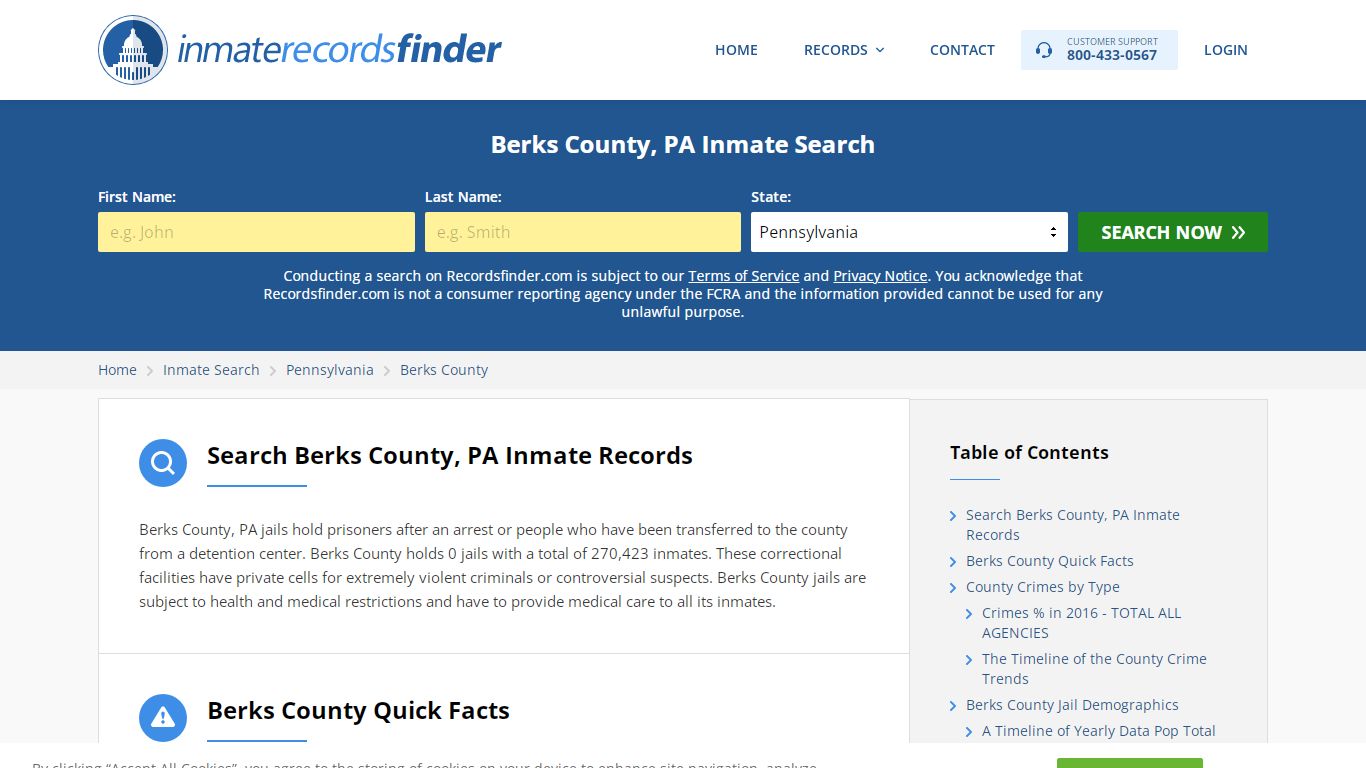 Berks County, PA Inmate Lookup & Jail Records Online