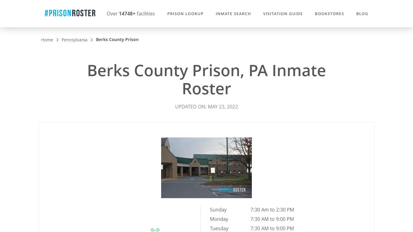 Berks County Prison, PA Inmate Roster - Prisonroster